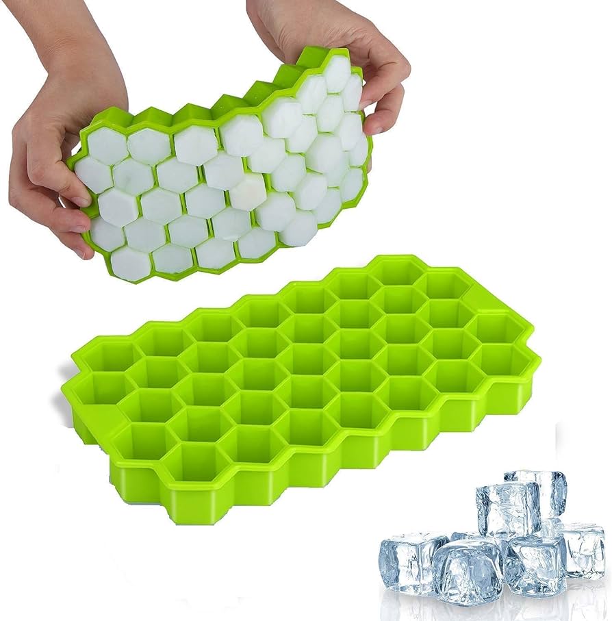 Honey Comb Silicone Ice Mold – Flexible Reusable Ice Cube Tray for Kitchen, Drinks & Desserts