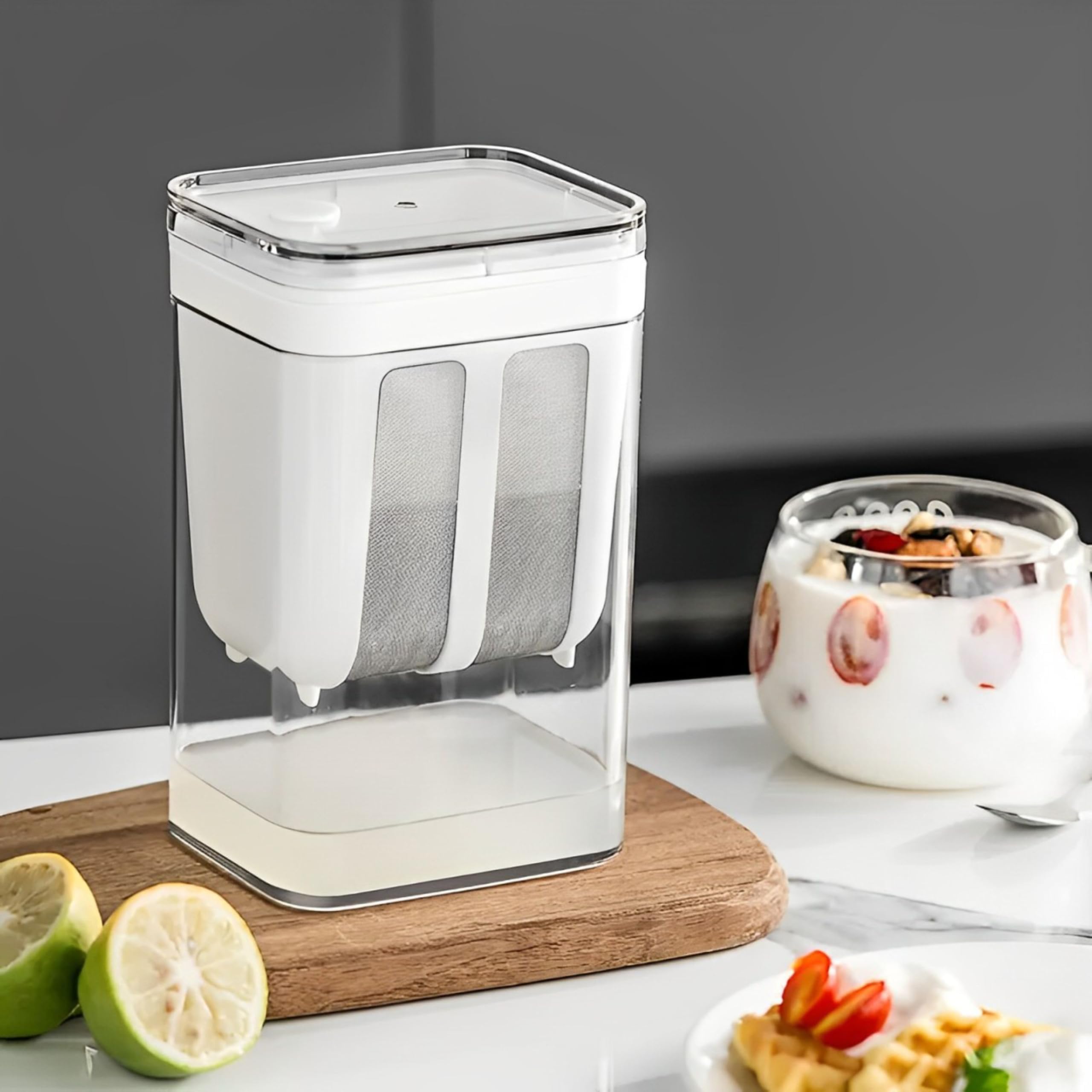 Greek Yogurt & Curd Maker/Fine Mesh Strainer with Lid