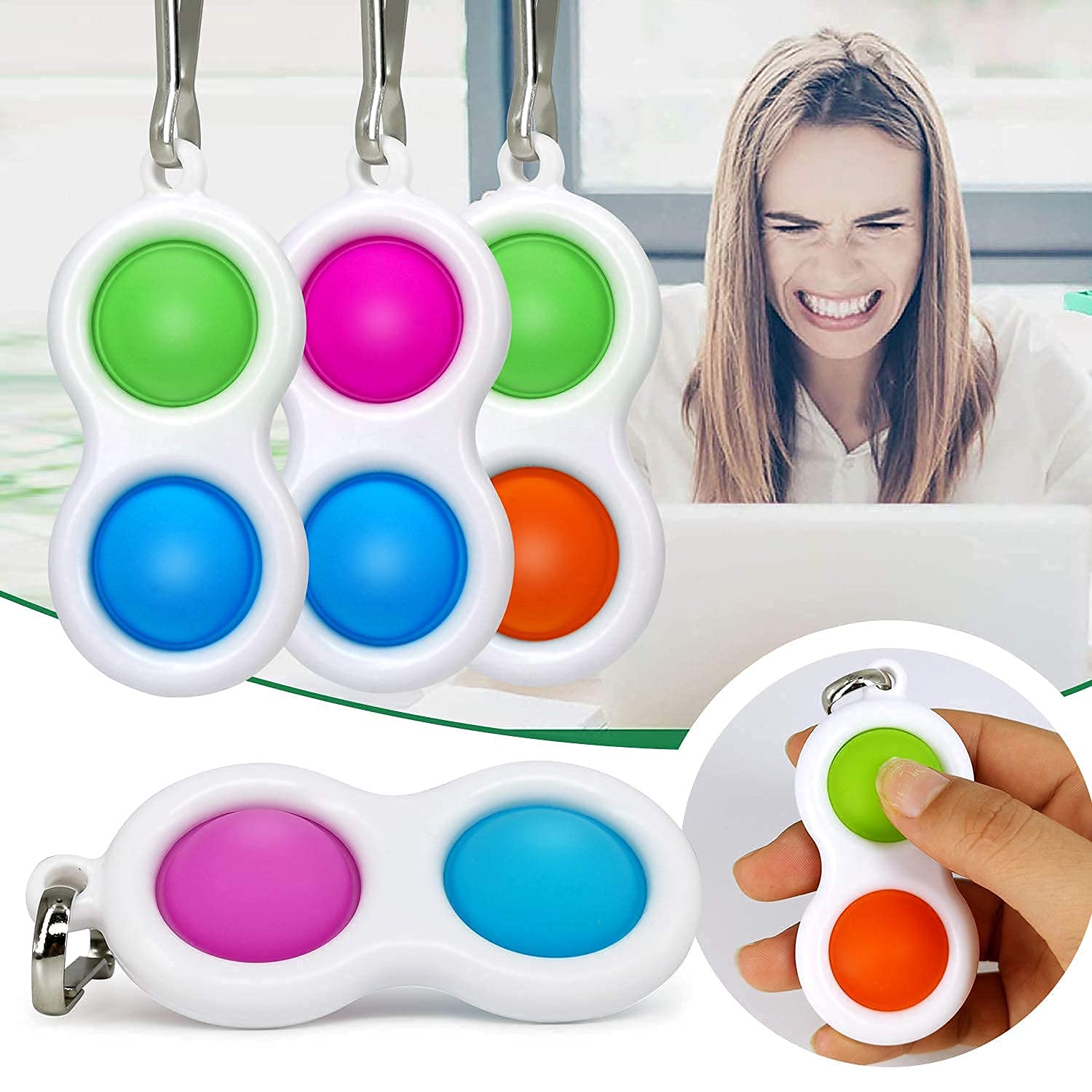 Pop It Fidget Toy – Soft Silicone Push Pop Bubble Sensory Stress Reliever for Kids & Adults | Fun Toy for Car, Bike & Gifts (Random color-Pack of 1)