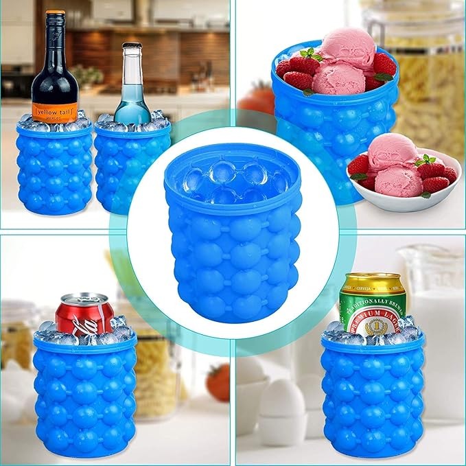 Ice Cube Maker Genie – Fast & Easy Ice Cube Tray with Spill-Free Design (Pack of 1)