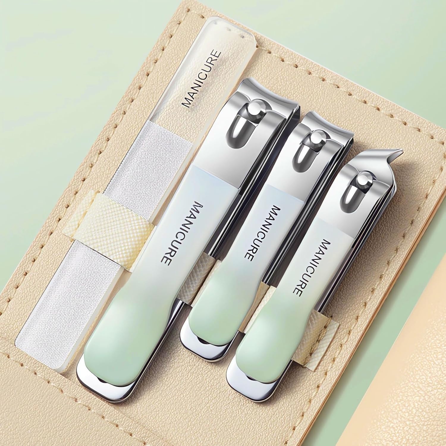 4-Piece Stainless Steel Nail Cutter Kit – Compact Manicure & Pedicure Grooming Set for Men & Women, Travel-Friendly