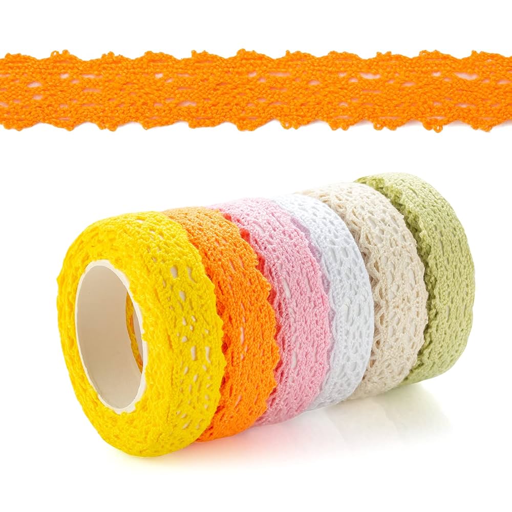 DIY Crochet Craft Ribbon Tape – Random Pattern, Creative Sewing & Decoration ( Pack of 1 )