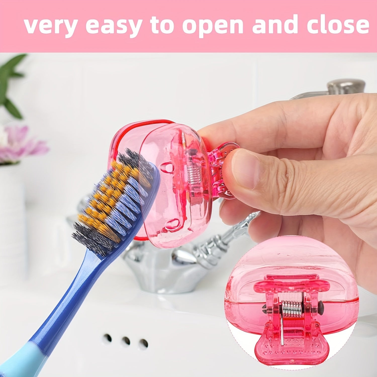 4 pcs Portable Toothbrush Head Covers - Odorless, Dustproof Travel Caps for Home & Personal Care(Random colors)