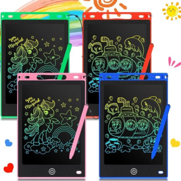 8.5" LCD Colorful Writing & Drawing Tablet – Educational Travel Toy for Kids, Toddlers & Birthday Gifts - 3 to 6 Years old kids (Pack of 1)
