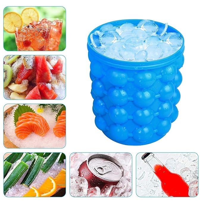 Ice Cube Maker Genie – Fast & Easy Ice Cube Tray with Spill-Free Design (Pack of 1)