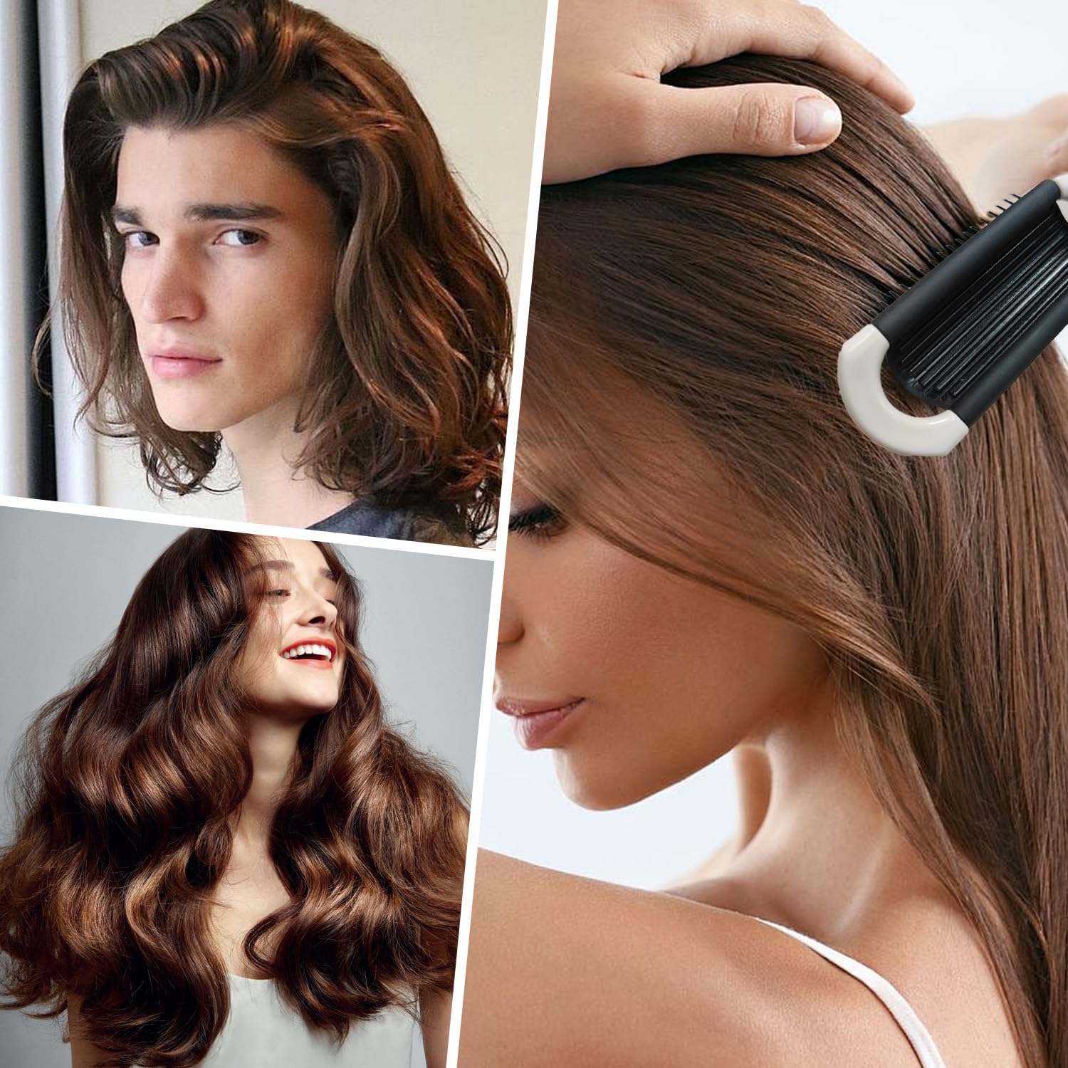 2 in 1 Folding Travel Hair Brush with Detachable Mirror – Compact Portable Comb with Scalp Massage for Women & Men, Mini Hairbrush for Purse, Gym & Travel (Pack of 1)