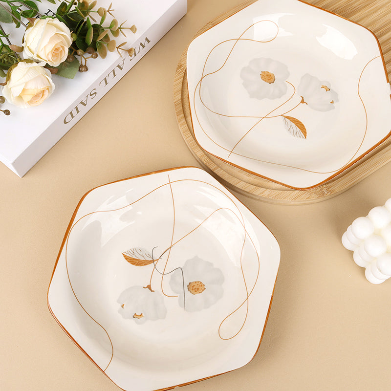 Printed 8-inch hexagonal plate - 1 Pc