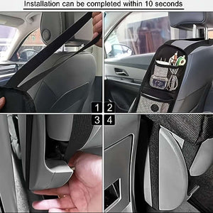 Multi-Pocket Car Seat Organizer with Mesh Pockets - Versatile Hanging Storage for Phones, Wallets, Glasses - Durable Polyester, Hand or Dry Clean - Fits Cars, SUVs, Trucks