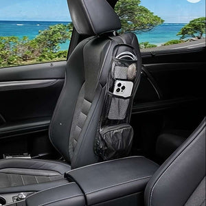 Multi-Pocket Car Seat Organizer with Mesh Pockets - Versatile Hanging Storage for Phones, Wallets, Glasses - Durable Polyester, Hand or Dry Clean - Fits Cars, SUVs, Trucks