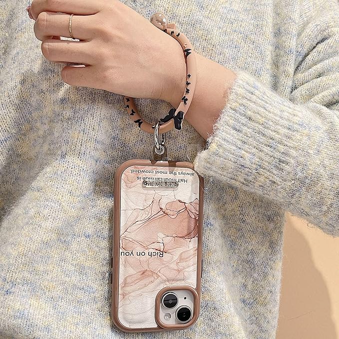 Wrist Strap Silicon Chain Phone Lanyard with Ring Grip – Adjustable, Durable & Comfortable Handheld Phone Accessory(Random color-Pack of 1)