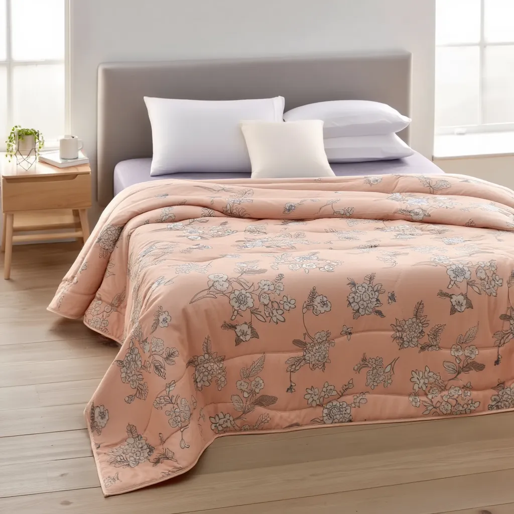 Soft Microfiber Double Bed AC Comforter – All-Season Warmth (Random Design-Pack of 1)