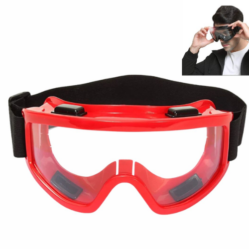 Adult Motorbike & Motocross Goggles – Transparent Racing Goggles for ATV/Dirt Bikes with Adjustable Strap (Pack of 1)