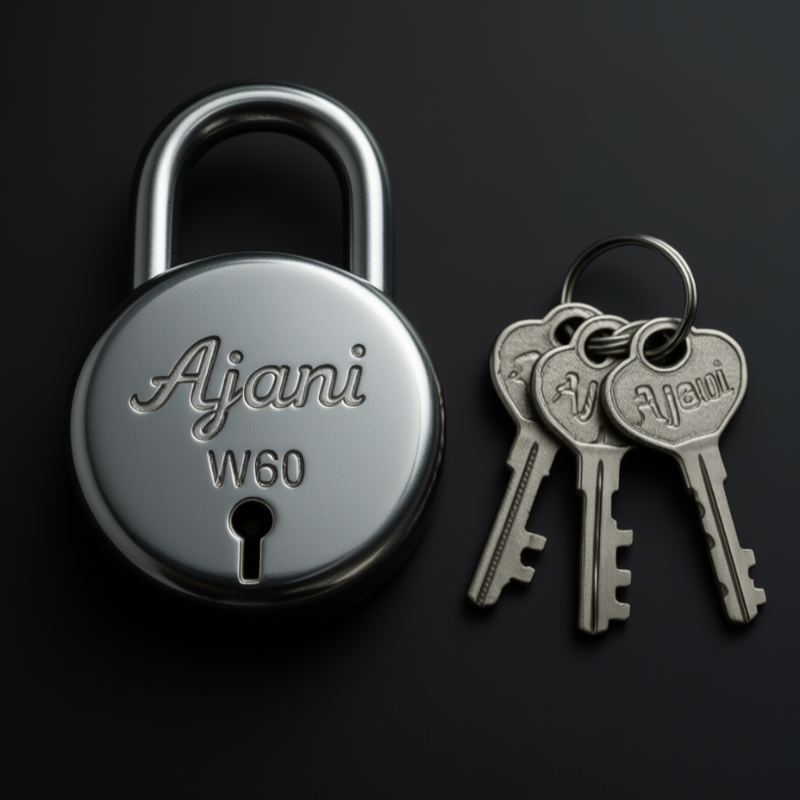 Ajani Heavy-Duty Stainless Steel Round Padlock with 3 Keys – Anti-Theft, Rust-Proof Security Lock for Home, Office & Gates