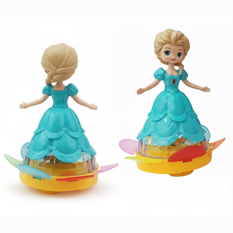 Angel Girl Dancing Doll Toy | Battery Operated Musical Doll with Lights | Bump & Go Rotating Toy for Kids