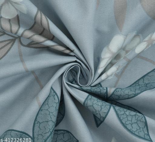 Premium Floral Printed Bedsheet Set – Soft Cotton Feel with 2 Pillow Covers – Elegant Pastel Blue Design