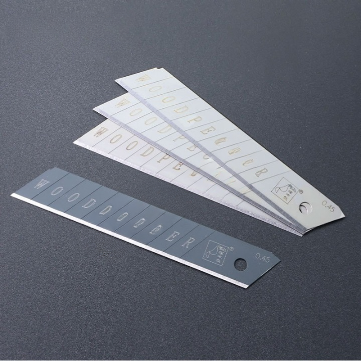 SnapSharp 18mm Utility Knife Replacement Blades – 10 Pcs Heavy-Duty Snap-Off Cutter Refills (Pack of 1 Knife)