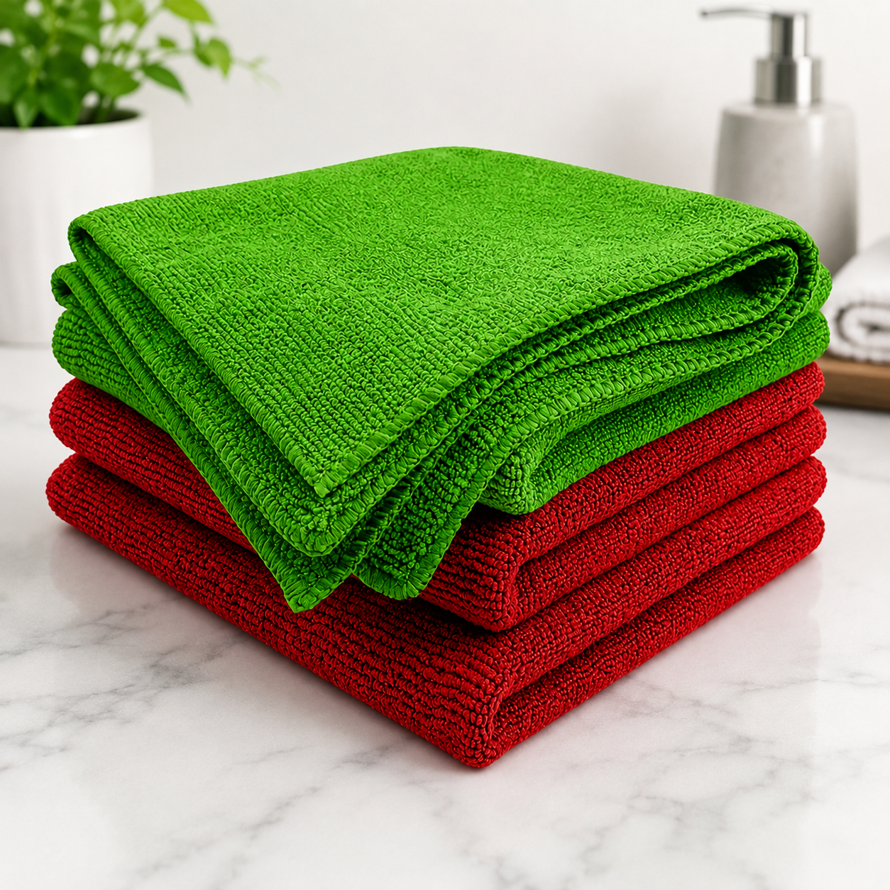 Premium Ultra Soft Microfiber Cleaning Towel – 40 × 40 cm (Random Color Pack of 1 )