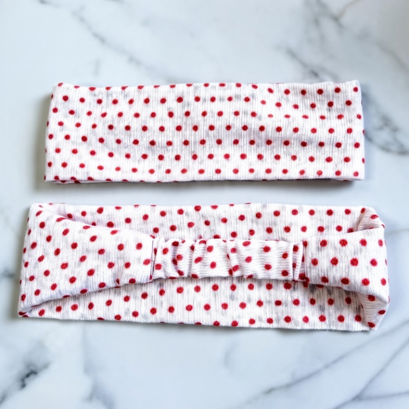 Adorable Polka Dot Hairband– Trendy Cute Hair Accessory for Women & Girls (Random color-Pack of 1)