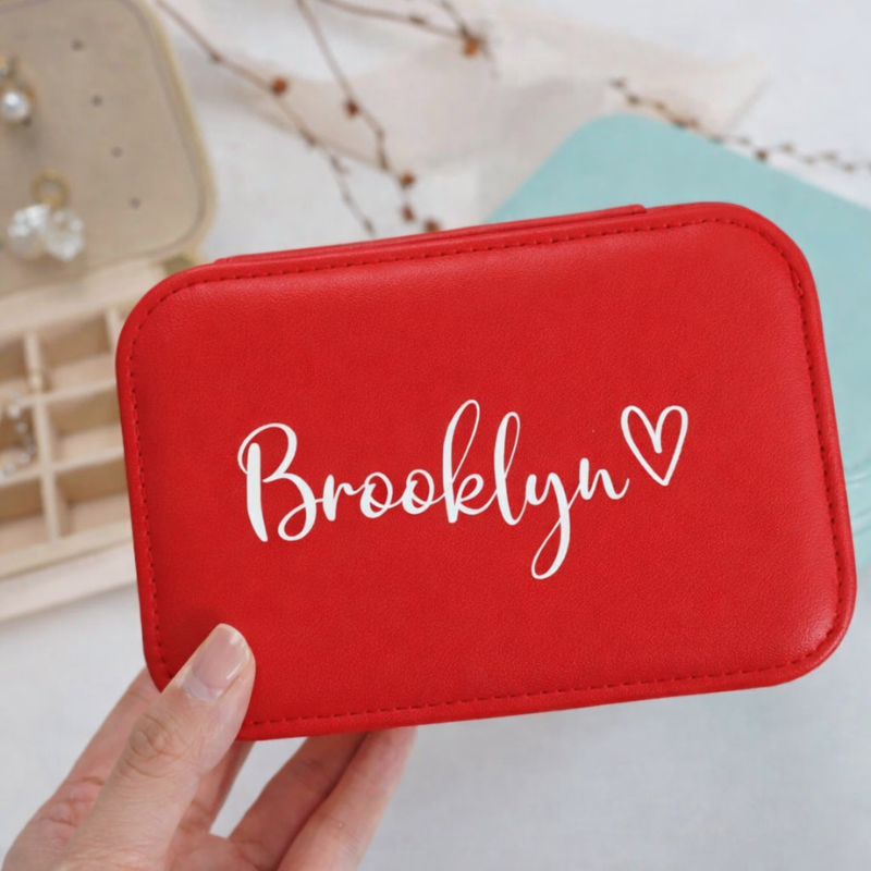 Customised Jewellery Box – Large Capacity Jewelry Organizer with Your Name