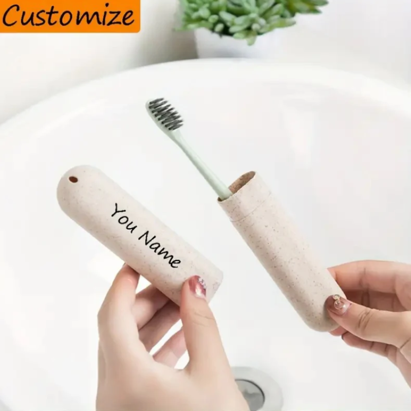 Customizable Name Portable Toothbrush Case – Personalized Travel Toothbrush Holder