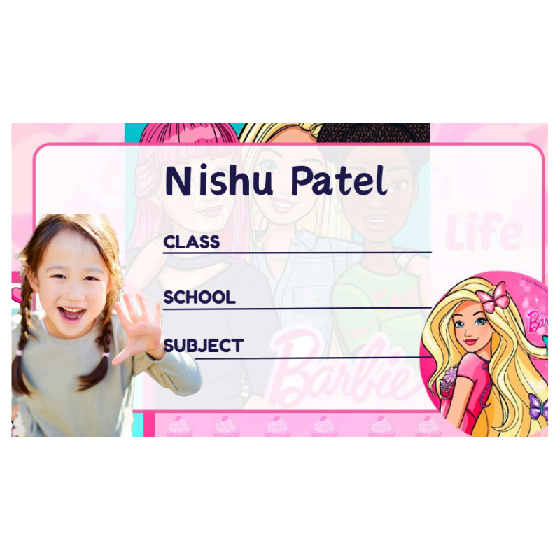 Customized School Book Stickers – Pack of 24 Personalized Name with logo or photo Labels for Kids