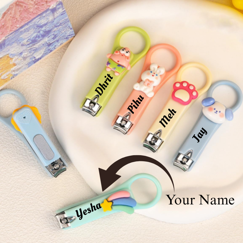 Customized Stainless Steel Nail Clipper – Custom Name Nail Cutter for Travel & Daily Use (Random Color-Pack of 1)