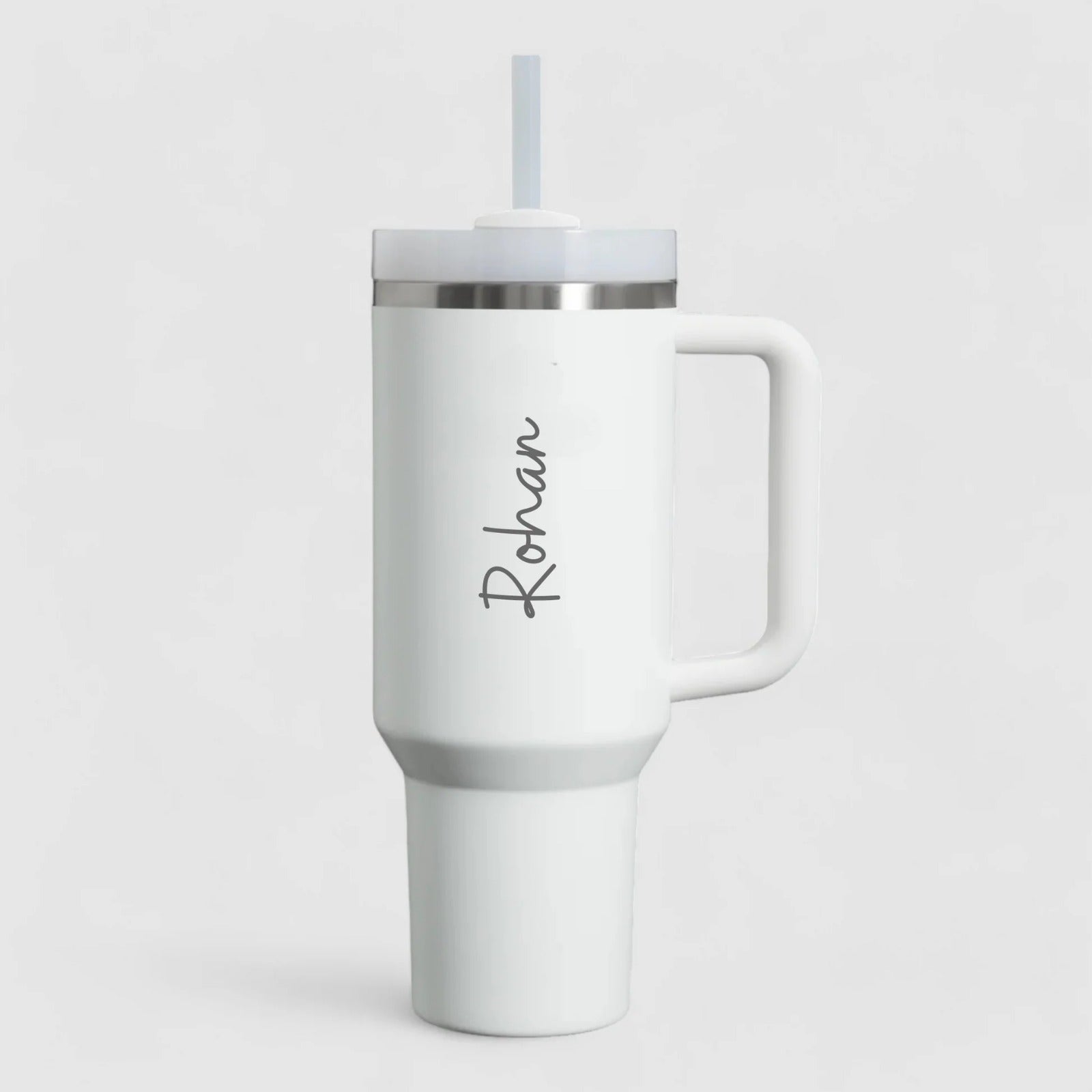 Customized Name-Printed 1200ml Insulated Stainless Steel Tumbler with Straw and Lid