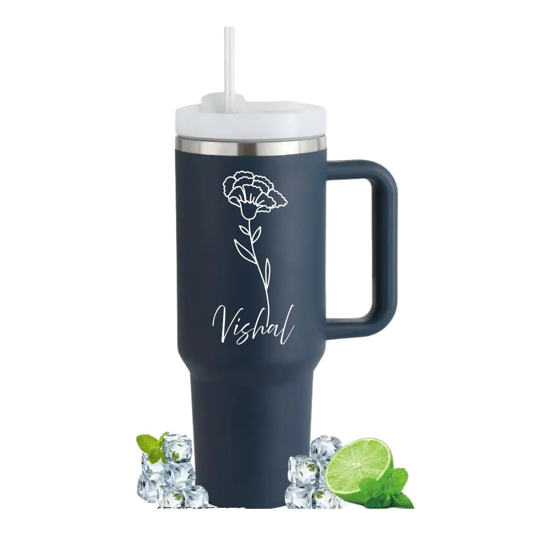 1200ml Customized Tumbler with Name & Special Birth Flower