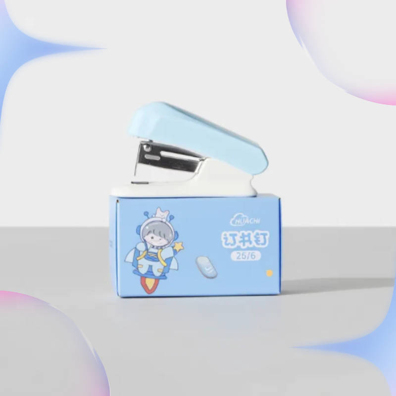 Cute Mini Stapler with Staples – Portable Desk Accessory for School, Office & Home (Random color)