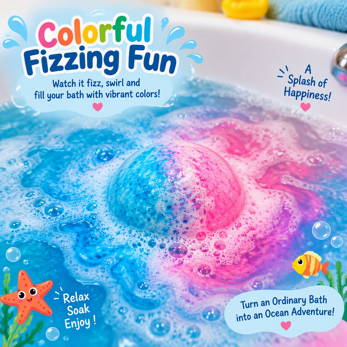 Ocean Surprise Bath Bomb with Toy Inside (Pack of 1)