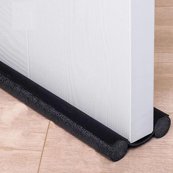 Door Bottom Sealing Strip – Twin Draft Stopper & Gap Filler for Dust, Noise & Insect Protection (Random Color-Pack of 1)