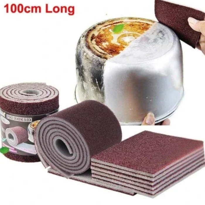 Emery Dishwashing Roll (9×100 cm) – Durable Scrubbing Sponge for Stubborn Stains & Cookware