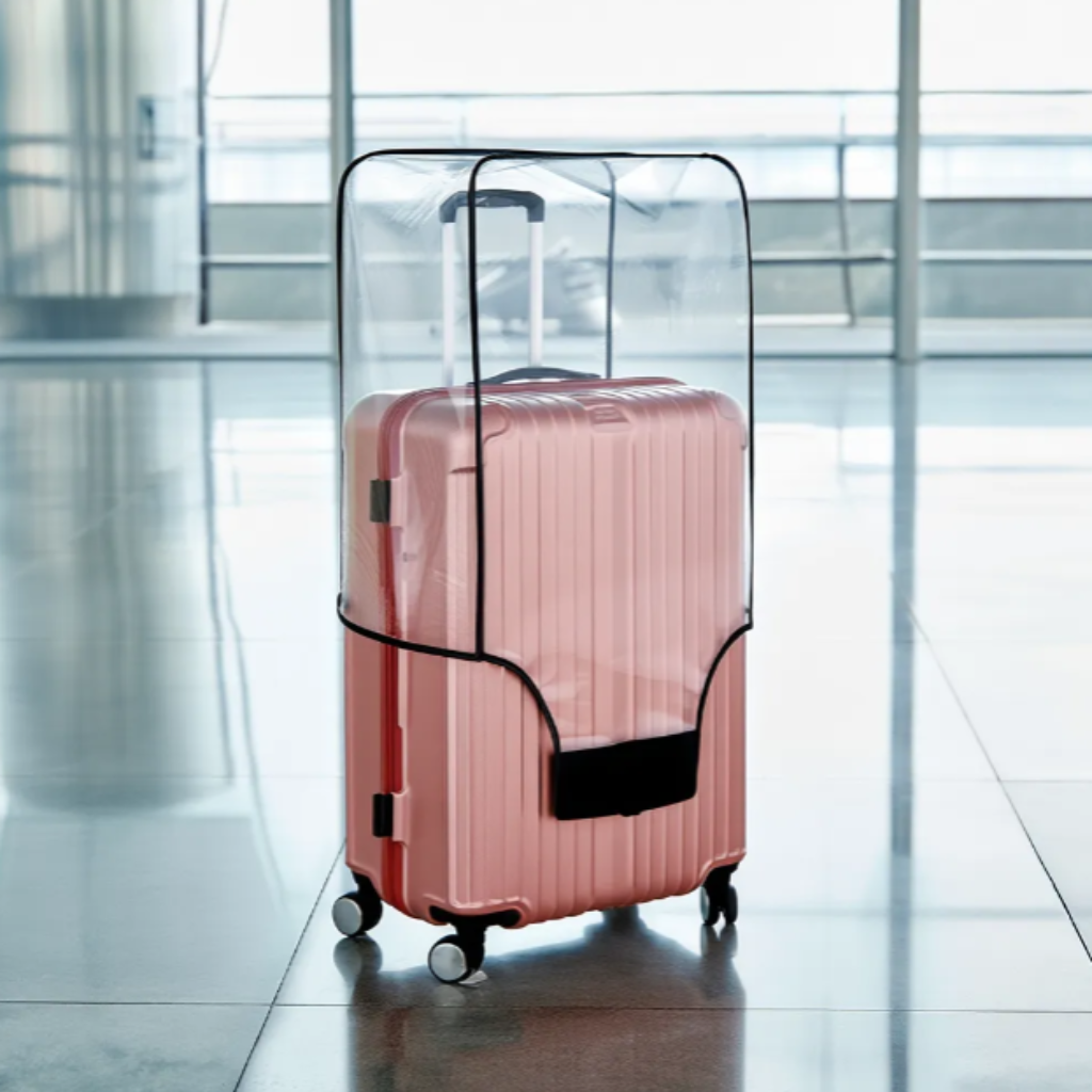 Transparent Luggage Trolley Waterproof Cover – Dustproof & Scratch-Resistant Suitcase Protector (Random Size)