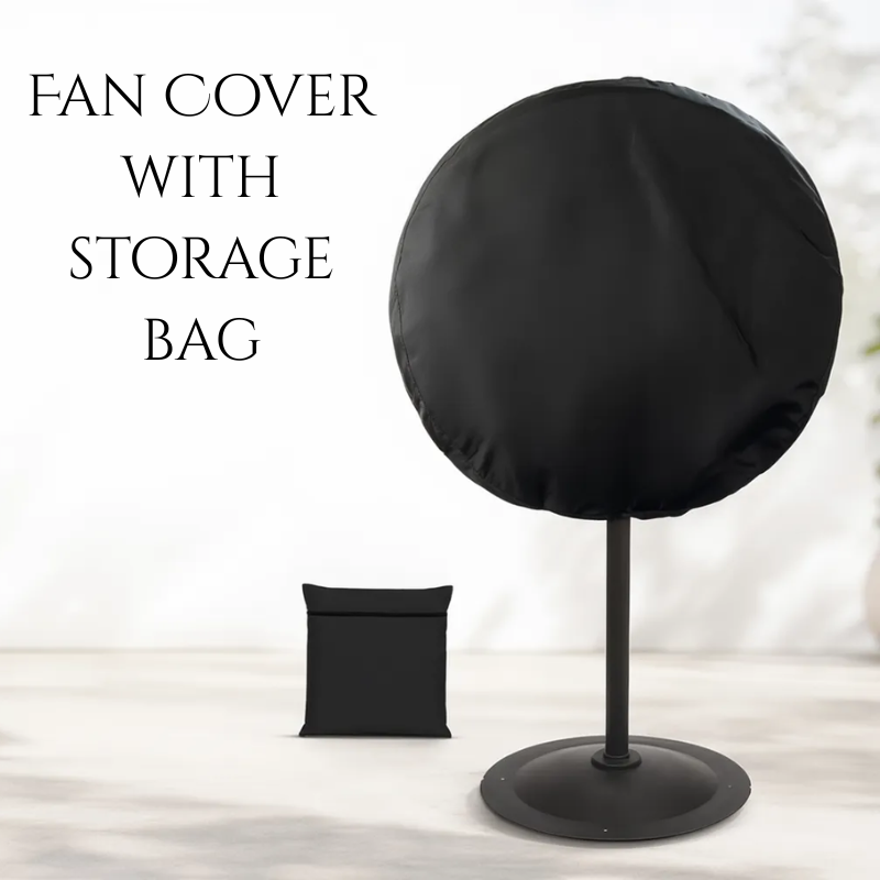 Dustproof & Waterproof Fan Cover with storage bag (40 × 40 cm) | Universal Protection Cover for Pedestal, Wall & Industrial Fans