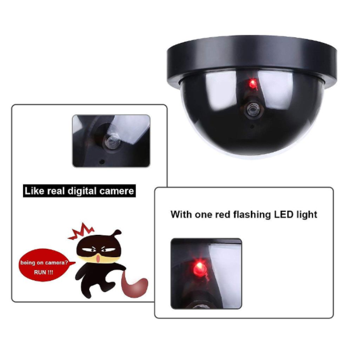 Fake CCTV Dummy Camera – Realistic ABS Plastic Surveillance Dummy with LED Indicator (Indoor/Outdoor)