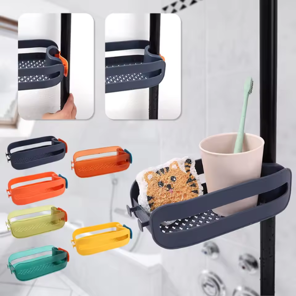 Faucet Drain Basket – Plastic Sink Strainer for Kitchen & Bathroom (Random color-Pack of 1)