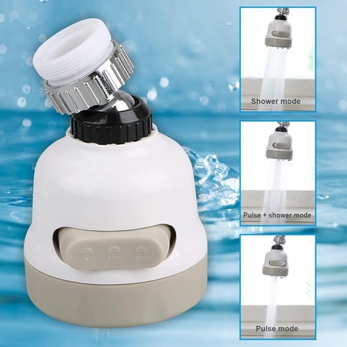 Faucet Shower Head with Button – High-Pressure Water Saving Handheld Sprayer for Kitchen & Bathroom