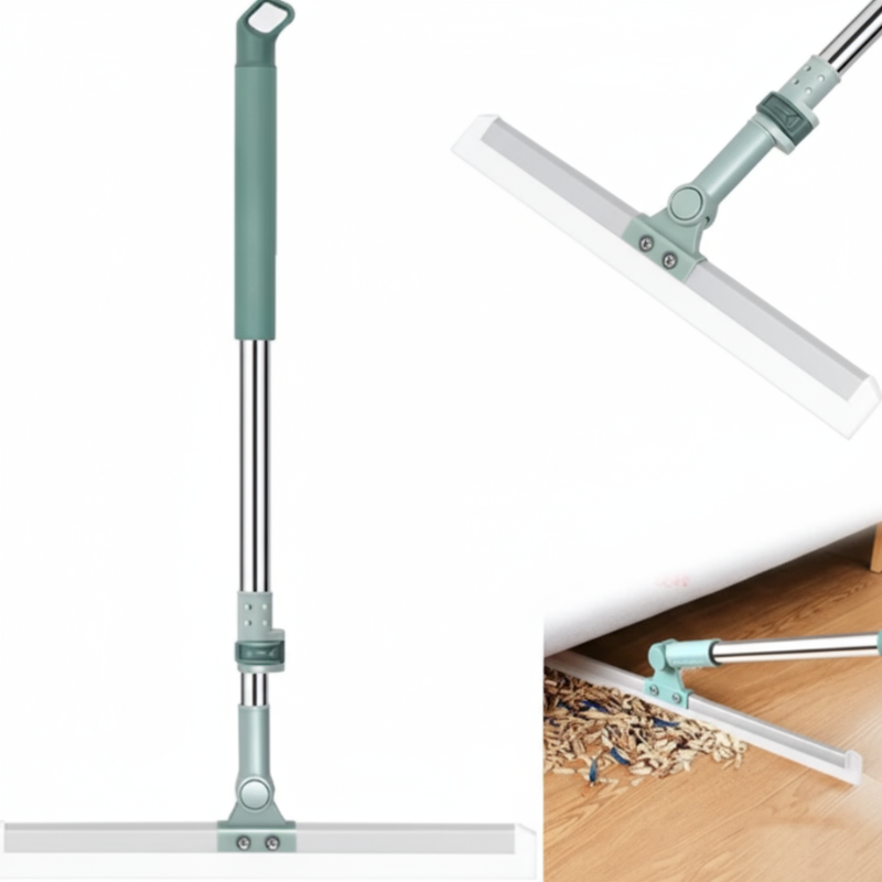 Silicone Broom Bathroom Wiper - Flexible Floor & Wall Squeegee for Bathroom, Kitchen & Home ( Random color - Pack of 1)