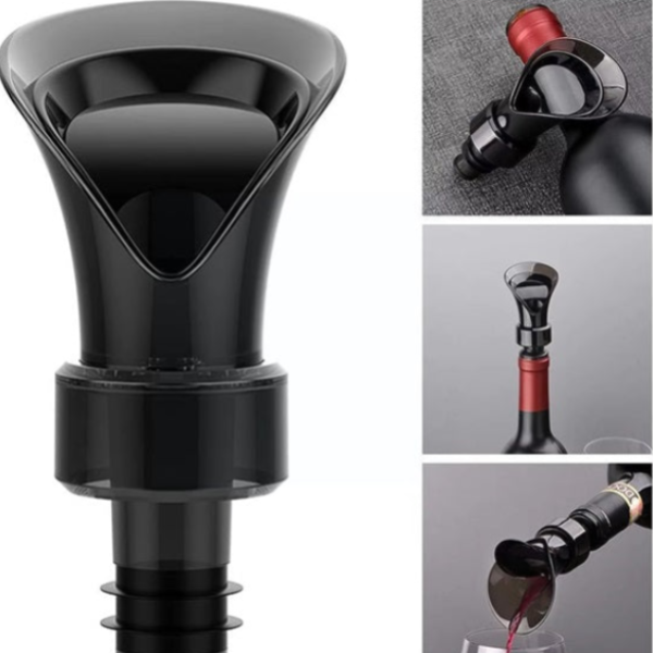 Flower-Shaped Wine Bottle Pourer – Plastic Drip-Free Pour Spout for Wine & Liquor (Pack of 1)