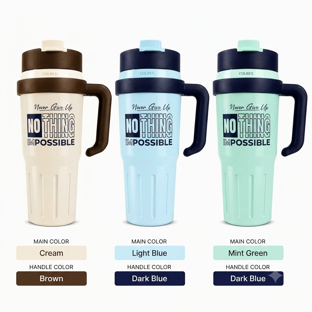 900ml Stainless Steel Tumbler | Travel Mug with Lid for Hot & Cold Drinks (Random Color-Pack of 1)