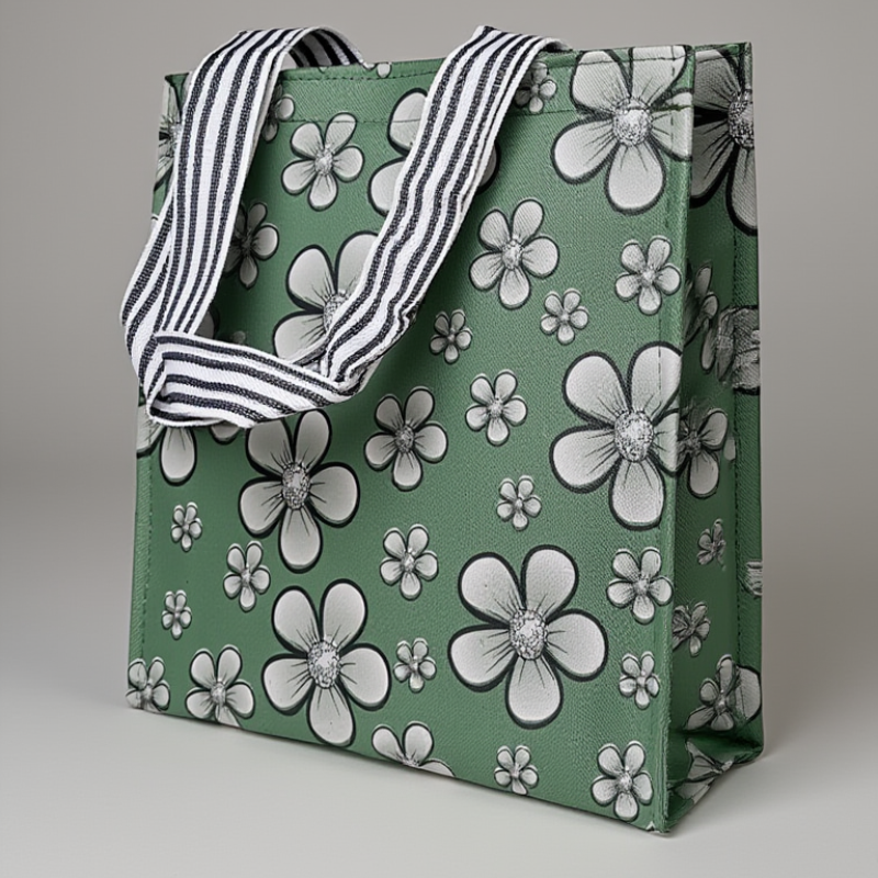 Blush Bloom Floral Carry Tote Bag – Stylish Shopping & Travel Tote for Women (Random Color)