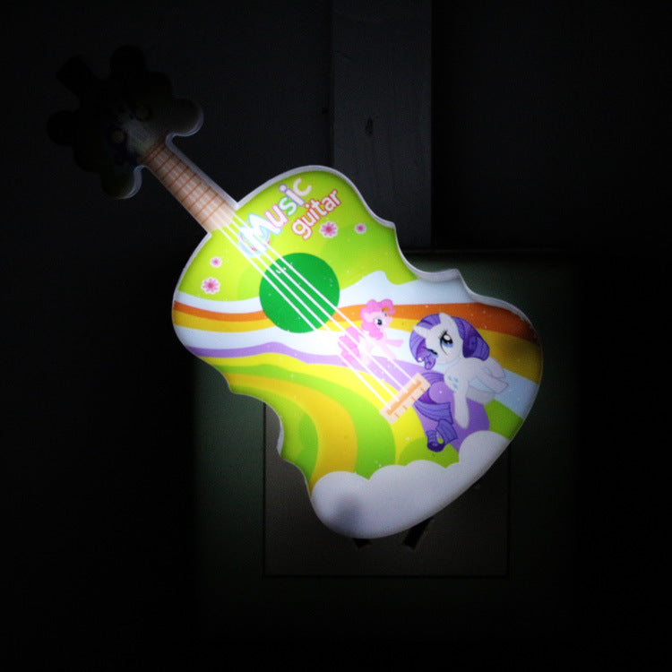 Guitar Shaped LED Night Lamp (Random Print)