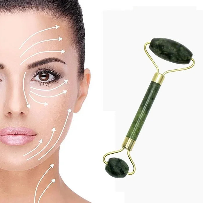 Flawless Facial Massage Jade Roller for Women, helps Skin Wrinkles & Serum Application