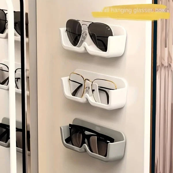Wall Mounted Glasses Holder – Space-Saving Eyewear Organizer - (Random color-Pack of 1)