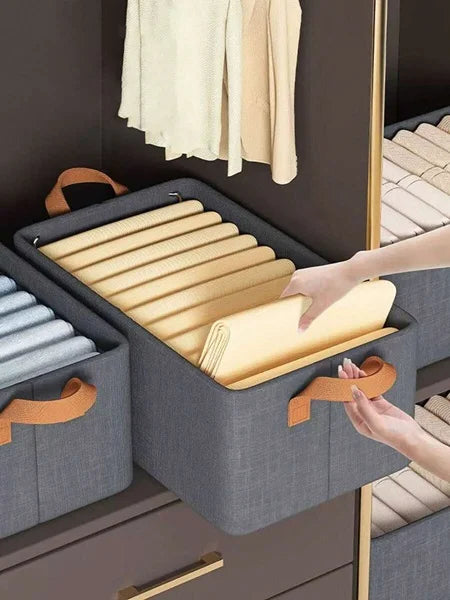 26L Collapsible Storage Basket with Steel Frame – Foldable Organizer for Clothes, Toys & Household Items (Pack of 1)
