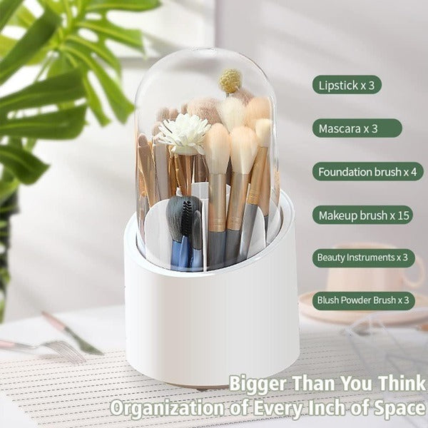 Multifunction 360° Rotating Desktop Storage Box – Organizer for Office, Makeup, and Accessories (Pack of 1)