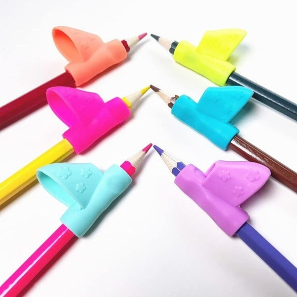 Silicone Pencil Grip Set – Ergonomic Writing Holder for Kids & Adults (Pack of 4 Pcs)
