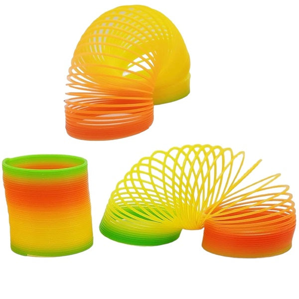 Rainbow Magic Spring, Magic Rainbow Spring, Bouncy Expandable Slinky Toys, Best Birthday Gift for Childrens, Plastic Asorted Colors