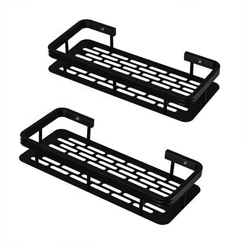 Self-Adhesive Wall-Mounted Bathroom Shelves – Space Aluminum Shower Caddy Organizer for Kitchen & Bathroom Essentials(Pack of 2 Pcs)