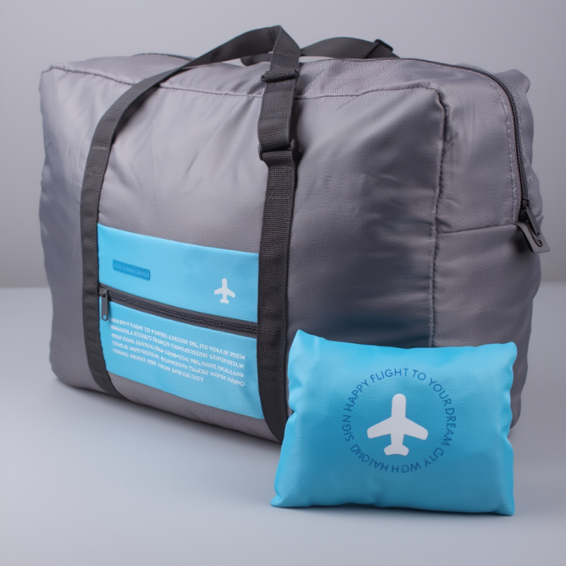 Happy Flight Portable Foldable Travel Duffle Bag – Waterproof, Lightweight & Spacious (Random color-Pack of 1)